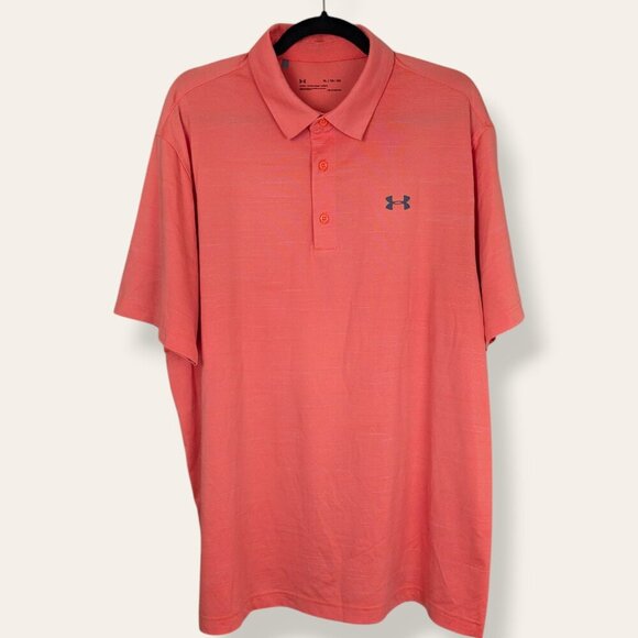 Under Armour Bright Orange Loose Fit Polo - Picture 1 of 4